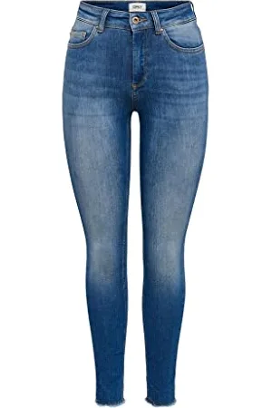 ONLY Damen Onlblush Life Mid Sk ANK Raw Rea403 Noos Jeans, , M / 34L EU