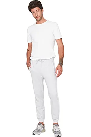 Trendyol Herren Herren Menswear Mittlerer Bund Regular Jogginghose Sweatpants, Grau, S EU