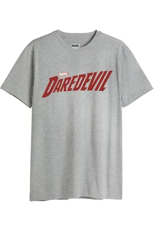 Marvel Herren Medadevts014 T-Shirt, Grau meliert, S