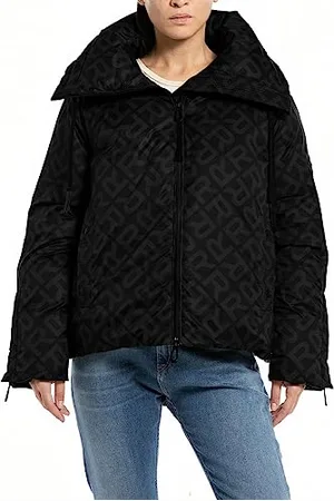 Replay Damen Jacke Winterjacke, (Schwarz), L