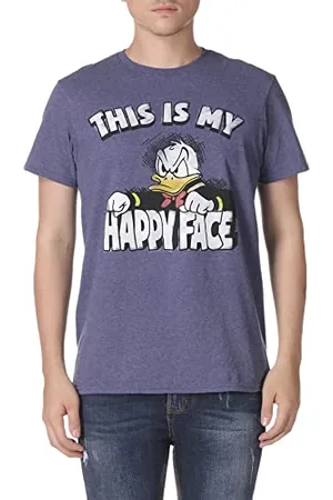 Disney Herren Donald Duck Happy Face T-Shirt, , 2X