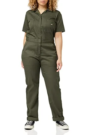 Dickies Damen, Flex-Kurzarm-Overall, MOOSGRÜN, XS