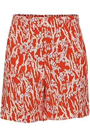 Ichi IHVERA SHO4 Damen Chino Shorts Bermuda Kurze Hose Loose-Fit Gemustert, Größe:38, Farbe: