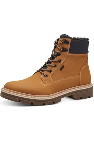 QS by s.Oliver Herren Stiefel zum Schnüren Wasserabweisend Vegan, Braun , 45 EU