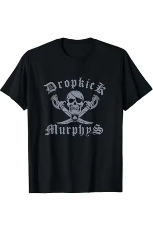 Dropkick Murphys Jolly Roger T-Shirt S Klassische Passform V-Ausschnitt Halbarm Männer