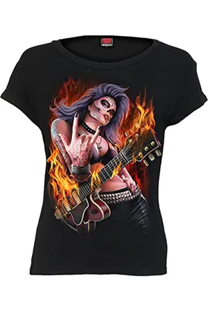 Spiral Heart Ribs - Glow In The Dark - Boatneck Cap Sleeve Top - XL