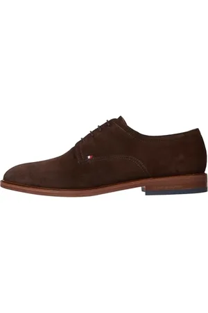 Tommy Hilfiger Herren Derby Schuhe Thunit aus Wildleder, Braun (Legacy Brown), 44