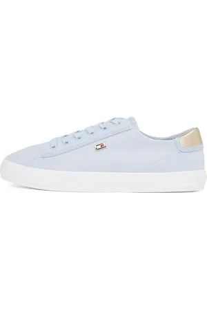 Tommy Hilfiger Damen Vulcanized Sneaker Canvas Lace Up Elegant, Blau (Breezy Blue), 36