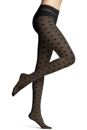 Falke Damen Strumpfhose Snow Dot 25 DEN W Ti transparent gemustert 1 Stück, , S