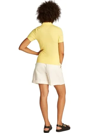 Tommy Hilfiger Damen 1985 Slim Pique SS WW0WW43225 S/S Polo, , XXL