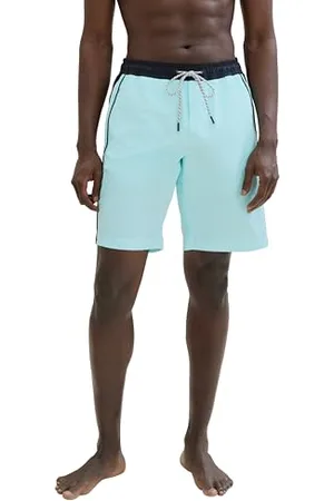 TOM TAILOR Herren Basic Badehose mit Logo, caribbean turquoise, XS