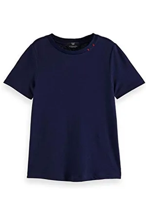 Scotch&Soda R´Belle Mädchen Rundhalsausschnitt aus Leinenmischung T-Shirt, 0004 , 16