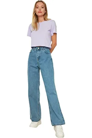 Trendyol Damen Calf Leg Jeans, , 34 EU