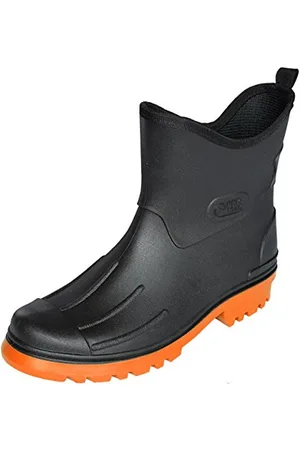 Bockstiegel Herren Große Stiefel Big Schuhe, Schwarz/Orange, 45 1/3 EU