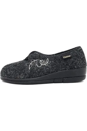 Fischer Fischer Dora, Damen Niedrige Hausschuhe, Schwarz (anthrazit 205), 41 EU