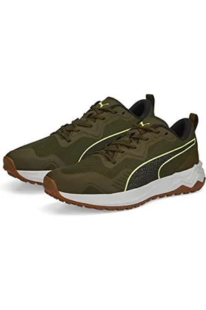 PUMA Unisex Better Foam Xterra Laufschuh, Deep Olive-Lime Squeeze, 38 EU