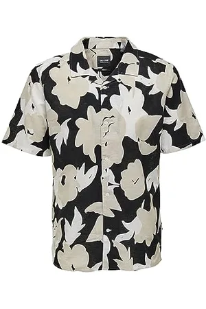 Only & Sons ONSTREV REG CTN LIN AOP SS Shirt NOOS