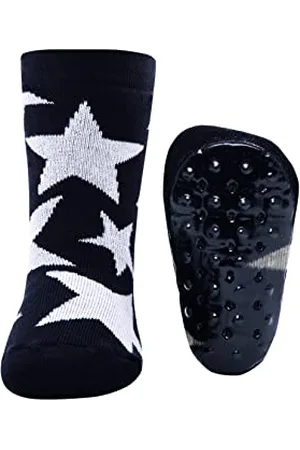 Ewers Stoppersocken Sterne, Socken mit Antirutschsohle für Mädchen und Jungen, Anti-Rutsch-Socken mit Gummisohle, MADE IN GERMANY, 1 Paar rutschfeste Kindersocken, , Größe 31-34