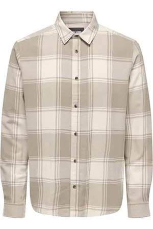 Only & Sons Kariertes Holzfäller Hemd Basic Langarm Flanellhemd Freizeit Karo Slim Fit Shirt Baumwolle ONSGUDMUND, Farben: , Größe Hemd:M