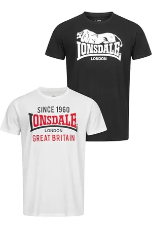 Lonsdale London Herren T-Shirt Normale Passform Doppelpack COLLESSIE 4XL 117431
