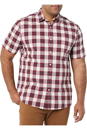Amazon Herren Kurzarm-Hemd aus Stretch-Popeline (in Übergrößen erhältlich), , 3XL Große Größen Tall
