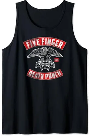 Five Finger Death Punch 5FDP - Rocker Crest Distressed Tank Top