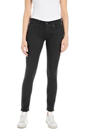 Replay Damen Jeans New Luz Skinny-Fit, (Schwarz), 23W / 30L