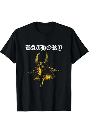 Bathory Klassisches Ziegen-Logo, offizielles Merch T-Shirt