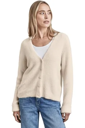 Street one Damen A253822 Federgarn Cardigan,Weiß, 36