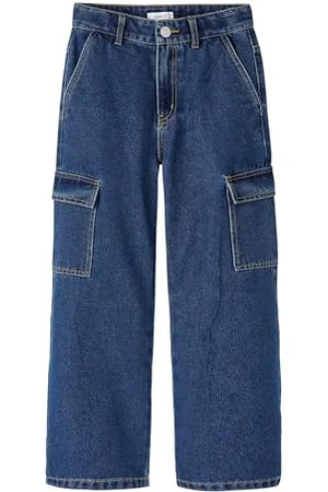 NAME IT Girl Cargohose Wide Fit Denim