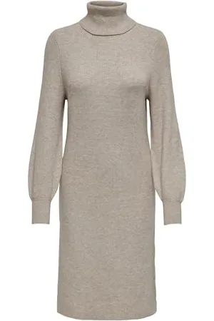 ONLY Damen Onlsasha L/S Rollneck Dress KNT Noos, /Detail:w. Melange,XXS
