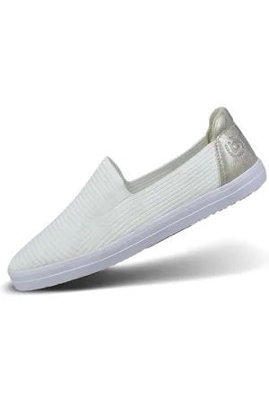Bugatti Damenweißer Mesh-Hausschuh mit federleichter, Flexibler Silhouette und unterstützenden Gummisohlen, weiß/Metallics, 36 EU
