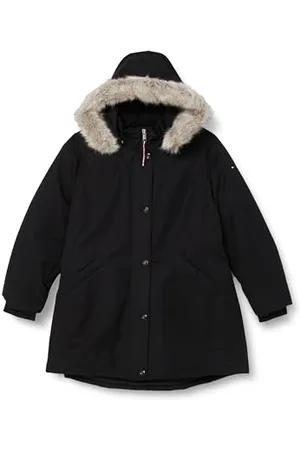 Tommy Hilfiger Damen CRV Padded Parka with FUR WW0WW40860 Parkas, , 46