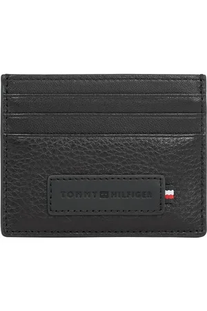 Tommy Hilfiger Herren Kartenetui Premium Holder aus Leder, Schwarz (Black), Einheitsgröße