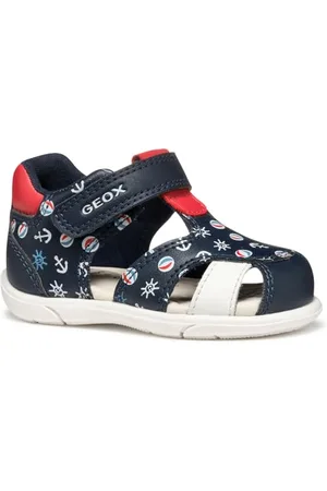 Geox Baby-Jungen B ZAPITO Boy Sandal, Navy/Red, 18 EU