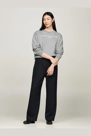 Tommy Hilfiger Damen Stoffhose Relaxed Fit Business Hose, , 40