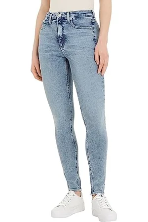 Calvin Klein Jeans Damen Jeans High Rise Skinny Fit, Blau (Denim Medium), 27W / 30L