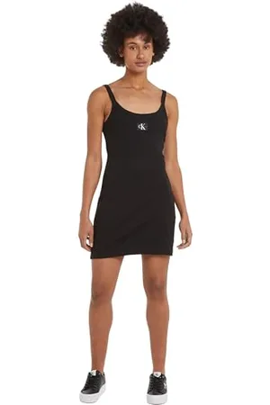 Calvin Klein Jeans Damen Kleid Tank Dress Sommer, , L