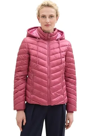 TOM TAILOR Damen 1041489 Lightweight Steppjacke mit Kapuze, 16348-Pink Velvet, S