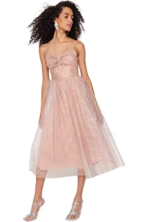Trendyol Damen Women Knit Dress Skater Regular Fit Strickkleid, , S
