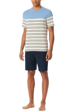 Schiesser Herren Schlafanzug kurz Rundhals-Casual Essentials Pyjamaset, , 50