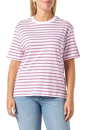Mavi Damen Stripe T Shirt, pink, Medium