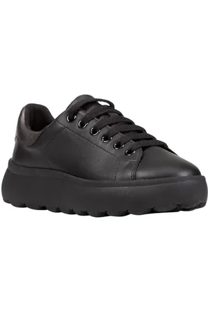 Geox Damen D SPHERICA EC4.1 D Sneaker, Black/Gun, 37 EU