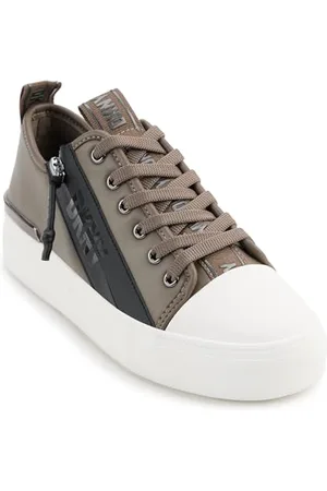 DKNY Damen Chaney-Lace Up Sneaker, Grey, 37.5 EU