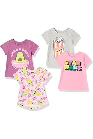 Amazon Disney | Marvel | | Frozen | Princess Mädchen Kurzärmelige T-Shirts, 4er-Pack, , 10 Jahre