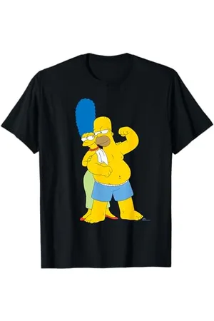 The Simpsons Marge and Flexing Homer Valentine’s Day Couple T-Shirt