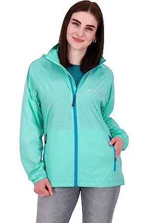 DEPROC-Active Deproc Active Leichte Damen Regenjacke mit Kapuze Wasserdicht Wetterfest Windbreaker Übergangsjacke ROBSON WOMEN