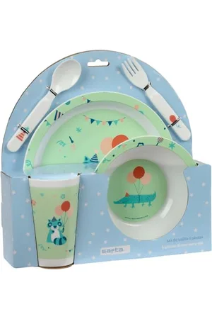 Safta Preescolar Fiesta Set mit Tellern und Besteck, Teller, Besteck, Baby, Einweihung, Mahlzeiten, bequem und vielseitig, 26 x 9 x 26 cm, , M, Casual