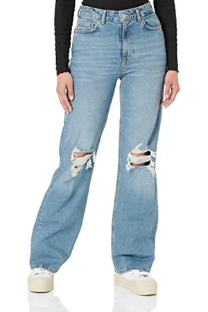 Pieces® Damen Pcholly Hw Wide JNS Mb Destroy Noos Bc Jeanshose, , 25 EU