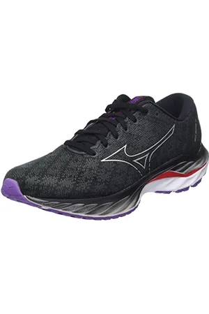 Mizuno Unisex Wave Inspire 19 Straßen-Laufschuh, Black/Silver/Bittersweet, 38.5 EU